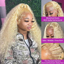 Beumax 200% Density 613 Blonde 13x4 Lace Frontal 13x6 Brazilian Curly