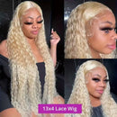 Beumax 200% Density 613 Blonde 13x4 Lace Frontal 13x6 Brazilian Curly