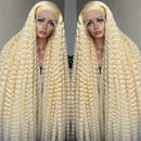 Beumax 200% Density 613 Blonde 13x4 Lace Frontal 13x6 Brazilian Curly
