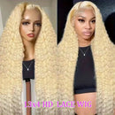 Beumax 200% Density 613 Blonde 13x4 Lace Frontal 13x6 Brazilian Curly