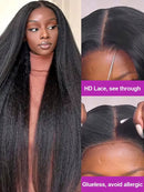 BeuMax Brazilian 13x4 Kinky Straight Lace Front Human Hair Wigs