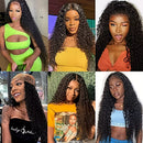 180% Density Full 4x4 Transparent Lace Front Water Wave Human Hair Wig