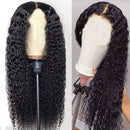 180% Density Full 4x4 Transparent Lace Front Water Wave Human Hair Wig