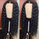 180% Density Full 4x4 Transparent Lace Front Water Wave Human Hair Wig