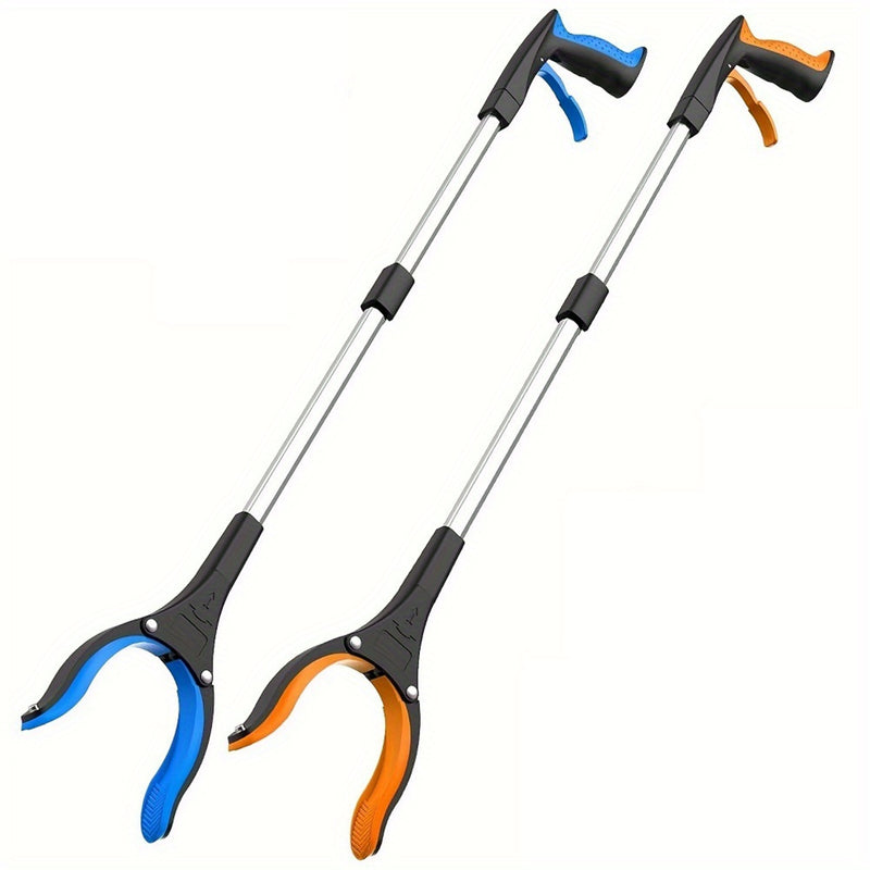 Heavy-Duty Grabber Reacher Tool – 90° Rotating Head Litter Picker & Long-Handle Trash Grabber for Hard-to-Reach Areas, Garden & Home Use
