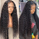 180% Density Full 4x4 Transparent Lace Front Water Wave Human Hair Wig