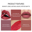 Handaiyan 6-Piece Non-Stick Liquid Lipstick Gift Set Long-Lasting Matte Lip Gloss Fade-Resistant Smooth Finish for Daily Wear & Special Occasions