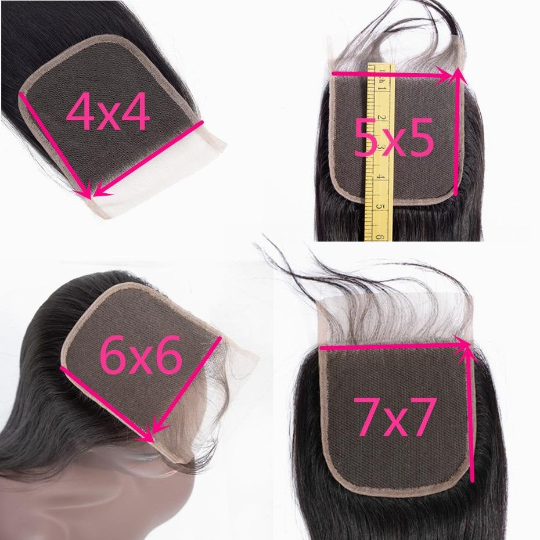 10A Grade Kinky Curly 4x4 Brazilian  5x5 Lace 6x6 Closure Remy Human H