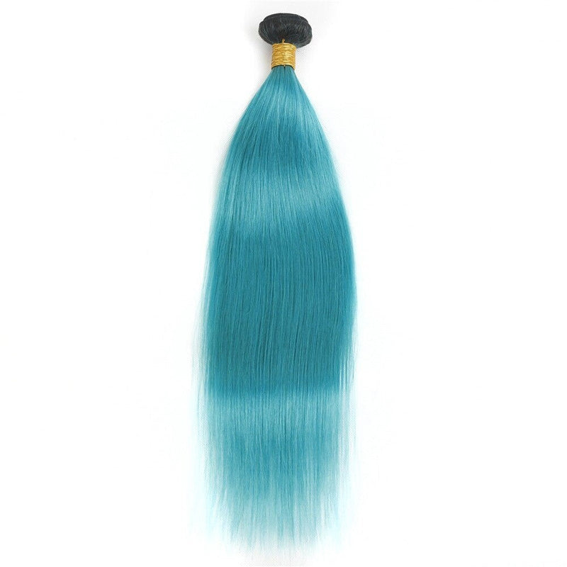 10A Grade Light Blue Straight BUNDLES with CLOSURES & FRONTALS