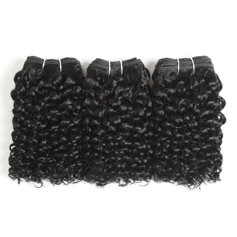Super Double Drawn 12A Grade Jerry Curl BUNDLES with CLOSURES & FRONTA