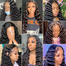U Part Loose Deep V Part Human Hair Wigs For Black Women Brazilian Remy Hair